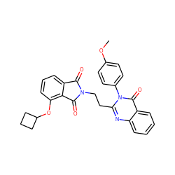 COc1ccc(-n2c(CCN3C(=O)c4cccc(OC5CCC5)c4C3=O)nc3ccccc3c2=O)cc1 ZINC000113765952