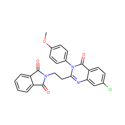 COc1ccc(-n2c(CCN3C(=O)c4ccccc4C3=O)nc3cc(Cl)ccc3c2=O)cc1 ZINC000113768660