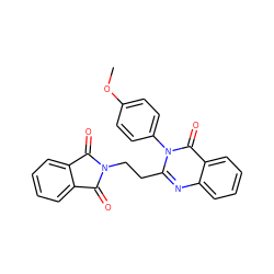 COc1ccc(-n2c(CCN3C(=O)c4ccccc4C3=O)nc3ccccc3c2=O)cc1 ZINC000001212075