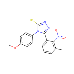 COc1ccc(-n2c(S)nnc2-c2cccc(C)c2[N+](=O)[O-])cc1 ZINC000005687823