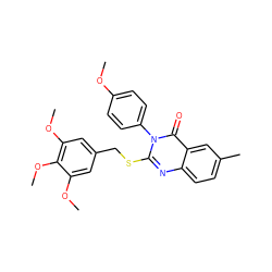 COc1ccc(-n2c(SCc3cc(OC)c(OC)c(OC)c3)nc3ccc(C)cc3c2=O)cc1 ZINC001772641249