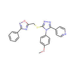 COc1ccc(-n2c(SCc3nc(-c4ccccc4)no3)nnc2-c2ccncc2)cc1 ZINC000009925372