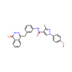 COc1ccc(-n2cc(C(=O)Nc3cccc(Cc4n[nH]c(=O)c5ccccc45)c3)c(C)n2)cc1 ZINC000028525251