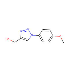 COc1ccc(-n2cc(CO)nn2)cc1 ZINC000052221229