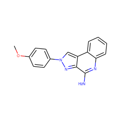 COc1ccc(-n2cc3c(n2)c(N)nc2ccccc23)cc1 ZINC000013672189