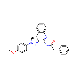 COc1ccc(-n2cc3c(n2)c(NC(=O)Cc2ccccc2)nc2ccccc23)cc1 ZINC000028710901