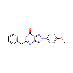 COc1ccc(-n2cc3nc(Cc4ccccc4)[nH]c(=O)c3n2)cc1 ZINC000045286845