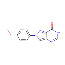 COc1ccc(-n2cc3nc[nH]c(=O)c3n2)cc1 ZINC000045321481
