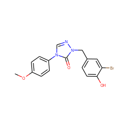 COc1ccc(-n2cnn(Cc3ccc(O)c(Br)c3)c2=O)cc1 ZINC000073224413