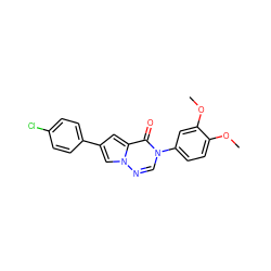 COc1ccc(-n2cnn3cc(-c4ccc(Cl)cc4)cc3c2=O)cc1OC ZINC000140548601