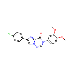 COc1ccc(-n2cnn3cc(-c4ccc(Cl)cc4)nc3c2=O)cc1OC ZINC000118795042