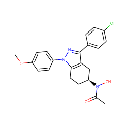 COc1ccc(-n2nc(-c3ccc(Cl)cc3)c3c2CC[C@H](N(O)C(C)=O)C3)cc1 ZINC000027657007