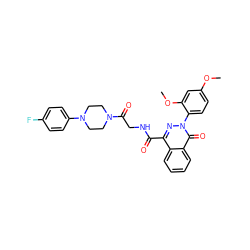 COc1ccc(-n2nc(C(=O)NCC(=O)N3CCN(c4ccc(F)cc4)CC3)c3ccccc3c2=O)c(OC)c1 ZINC000038147096