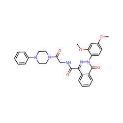 COc1ccc(-n2nc(C(=O)NCC(=O)N3CCN(c4ccccc4)CC3)c3ccccc3c2=O)c(OC)c1 ZINC000009775914