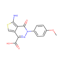 COc1ccc(-n2nc(C(=O)O)c3csc(N)c3c2=O)cc1 ZINC000033981379