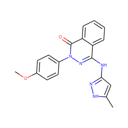 COc1ccc(-n2nc(Nc3cc(C)[nH]n3)c3ccccc3c2=O)cc1 ZINC000066100232