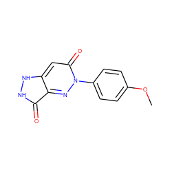 COc1ccc(-n2nc3c(=O)[nH][nH]c3cc2=O)cc1 ZINC000013597501