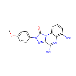 COc1ccc(-n2nc3c(N)nc4c(N)cccc4n3c2=O)cc1 ZINC000013580773