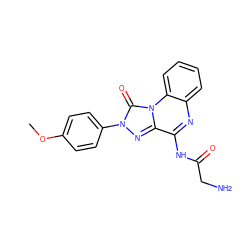 COc1ccc(-n2nc3c(NC(=O)CN)nc4ccccc4n3c2=O)cc1 ZINC000084634589