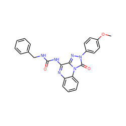 COc1ccc(-n2nc3c(NC(=O)NCc4ccccc4)nc4ccccc4n3c2=O)cc1 ZINC000040938081