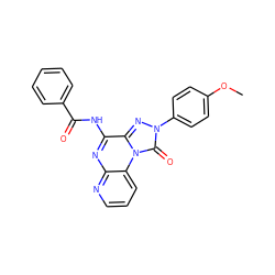 COc1ccc(-n2nc3c(NC(=O)c4ccccc4)nc4ncccc4n3c2=O)cc1 ZINC000040900552