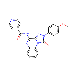 COc1ccc(-n2nc3c(NC(=O)c4ccncc4)nc4ccccc4n3c2=O)cc1 ZINC000040425066