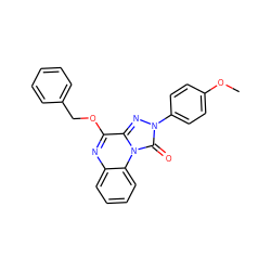 COc1ccc(-n2nc3c(OCc4ccccc4)nc4ccccc4n3c2=O)cc1 ZINC000040411103