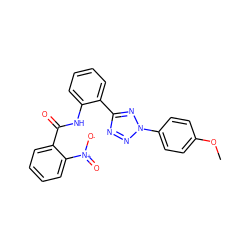 COc1ccc(-n2nnc(-c3ccccc3NC(=O)c3ccccc3[N+](=O)[O-])n2)cc1 ZINC001772613822