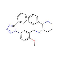 COc1ccc(-n2nnnc2-c2ccccc2)cc1CN[C@H]1CCCN[C@H]1c1ccccc1 ZINC000025976637