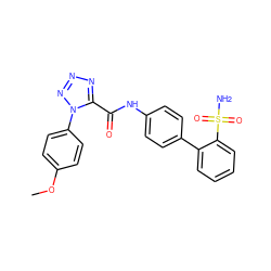 COc1ccc(-n2nnnc2C(=O)Nc2ccc(-c3ccccc3S(N)(=O)=O)cc2)cc1 ZINC000013487241