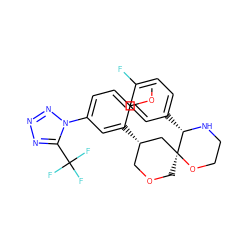 COc1ccc(-n2nnnc2C(F)(F)F)cc1[C@H]1COC[C@@]2(C1)OCCN[C@H]2c1ccc(F)cc1 ZINC000026568430