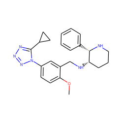 COc1ccc(-n2nnnc2C2CC2)cc1CN[C@H]1CCCN[C@H]1c1ccccc1 ZINC000025975234