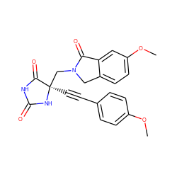 COc1ccc(C#C[C@]2(CN3Cc4ccc(OC)cc4C3=O)NC(=O)NC2=O)cc1 ZINC000064559458