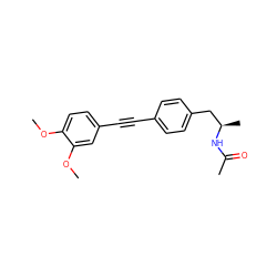 COc1ccc(C#Cc2ccc(C[C@@H](C)NC(C)=O)cc2)cc1OC ZINC000113252171