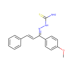 COc1ccc(C(/C=C/c2ccccc2)=N\NC(N)=S)cc1 ZINC000072118469