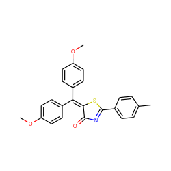 COc1ccc(C(=C2SC(c3ccc(C)cc3)=NC2=O)c2ccc(OC)cc2)cc1 ZINC000299841348