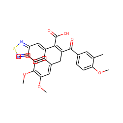 COc1ccc(C(=O)/C(Cc2cc(OC)c(OC)c(OC)c2)=C(\C(=O)O)c2ccc3nsnc3c2)cc1C ZINC000029469531