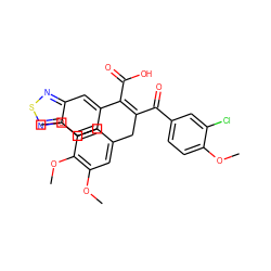 COc1ccc(C(=O)/C(Cc2cc(OC)c(OC)c(OC)c2)=C(\C(=O)O)c2ccc3nsnc3c2)cc1Cl ZINC000029472911