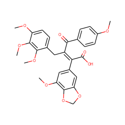 COc1ccc(C(=O)/C(Cc2ccc(OC)c(OC)c2OC)=C(\C(=O)O)c2cc(OC)c3c(c2)OCO3)cc1 ZINC000026011661