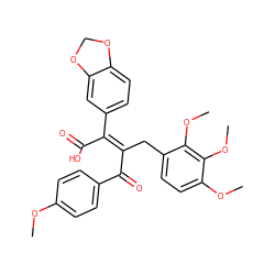 COc1ccc(C(=O)/C(Cc2ccc(OC)c(OC)c2OC)=C(\C(=O)O)c2ccc3c(c2)OCO3)cc1 ZINC000026013421