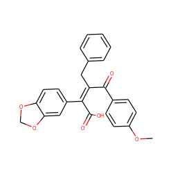 COc1ccc(C(=O)/C(Cc2ccccc2)=C(\C(=O)O)c2ccc3c(c2)OCO3)cc1 ZINC000003945731