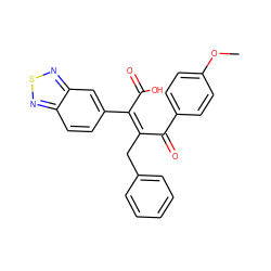 COc1ccc(C(=O)/C(Cc2ccccc2)=C(\C(=O)O)c2ccc3nsnc3c2)cc1 ZINC000029470677