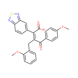 COc1ccc(C(=O)/C(Cc2ccccc2OC)=C(\C(=O)O)c2ccc3nsnc3c2)cc1 ZINC000029476470