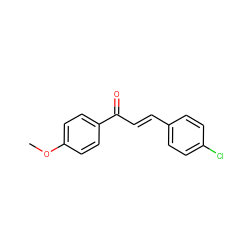 COc1ccc(C(=O)/C=C/c2ccc(Cl)cc2)cc1 ZINC000012951848