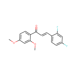 COc1ccc(C(=O)/C=C/c2ccc(F)cc2F)c(OC)c1 ZINC000027519896