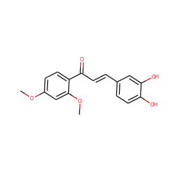 COc1ccc(C(=O)/C=C/c2ccc(O)c(O)c2)c(OC)c1 ZINC000003935701