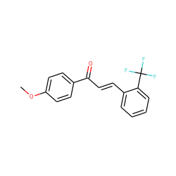 COc1ccc(C(=O)/C=C/c2ccccc2C(F)(F)F)cc1 ZINC000005008557