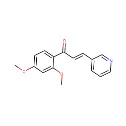 COc1ccc(C(=O)/C=C/c2cccnc2)c(OC)c1 ZINC000004991857