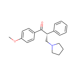COc1ccc(C(=O)[C@@H](CN2CCCC2)c2ccccc2)cc1 ZINC000000346094