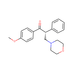 COc1ccc(C(=O)[C@@H](CN2CCOCC2)c2ccccc2)cc1 ZINC000019642006